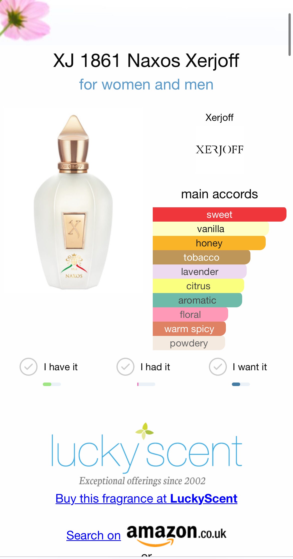 Xerjoff Naxos sample