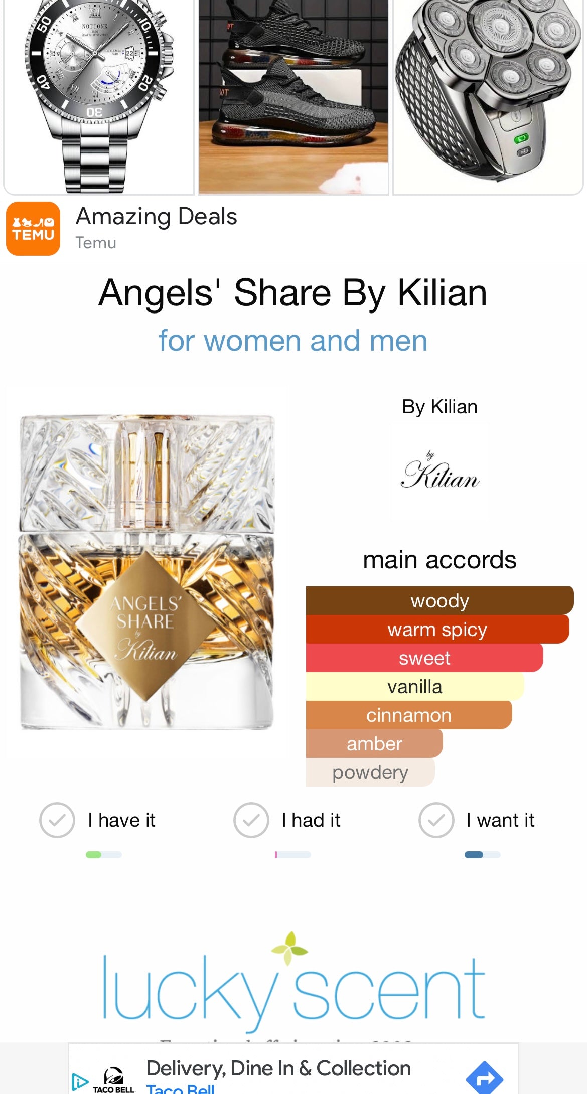 Kilian Angels’ Share sample